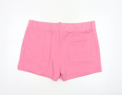 M&S Women’s Pink Size 22 Sweat Shorts Drawstring Pockets