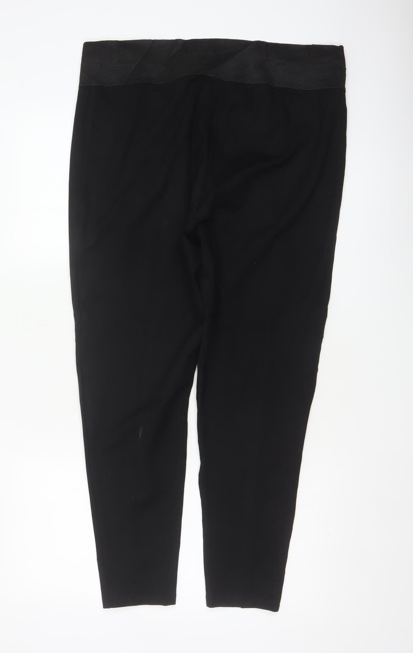 Marks & Spencer Women Black Size 20 High Rise Button Leggings Regular
