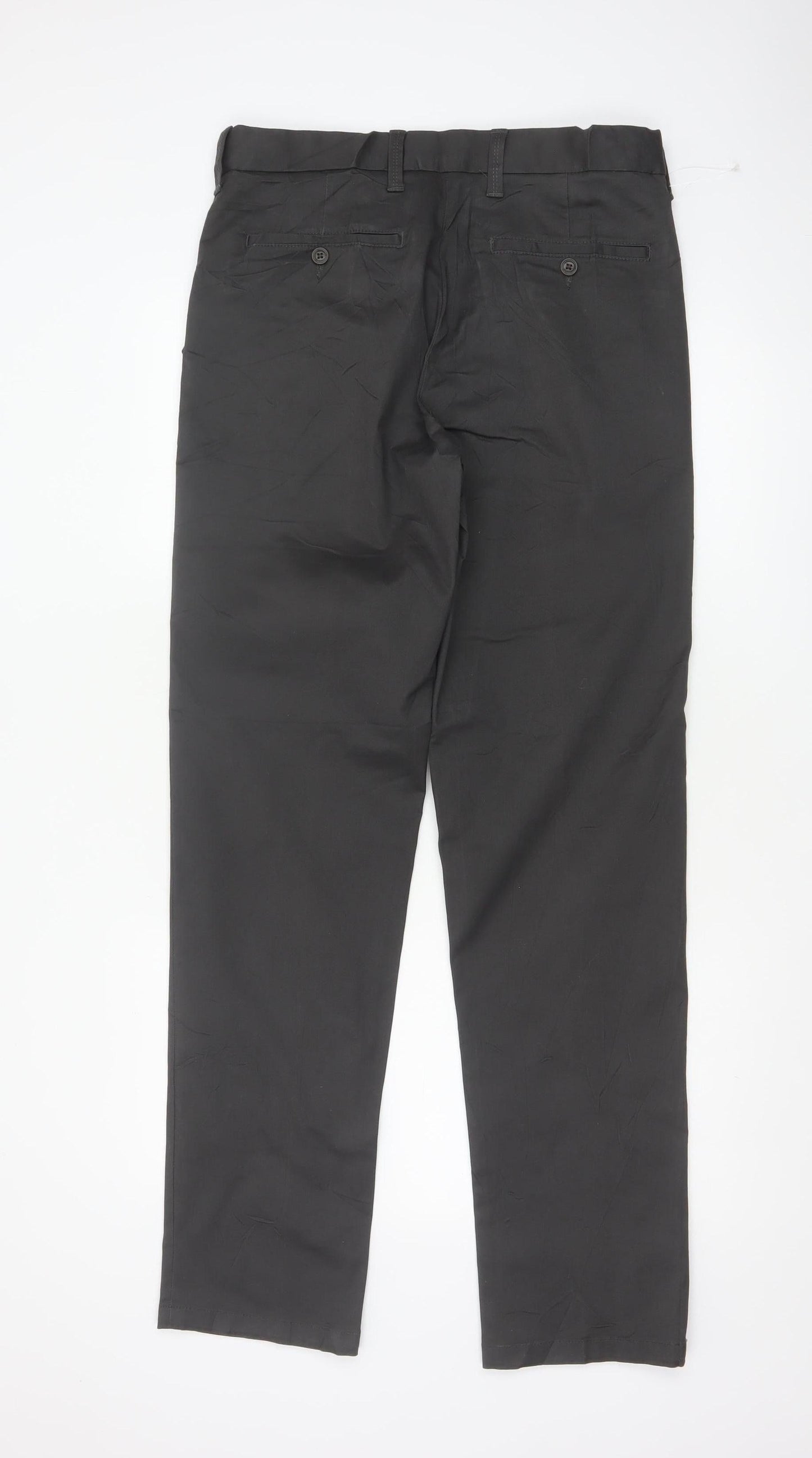 Marks & Spencer Blue Harbour Men's Black 32/33 Regular Chino Trousers