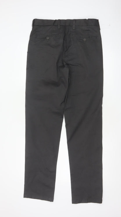 Marks & Spencer Blue Harbour Men's Black 32/33 Regular Chino Trousers
