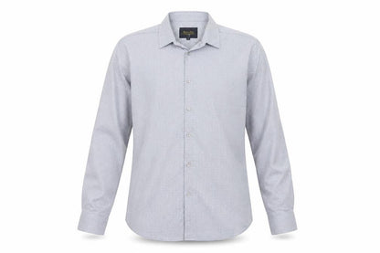 Retro Fire Men's Grey M Geometric Cotton Long Sleeve Button-Up Shirt
