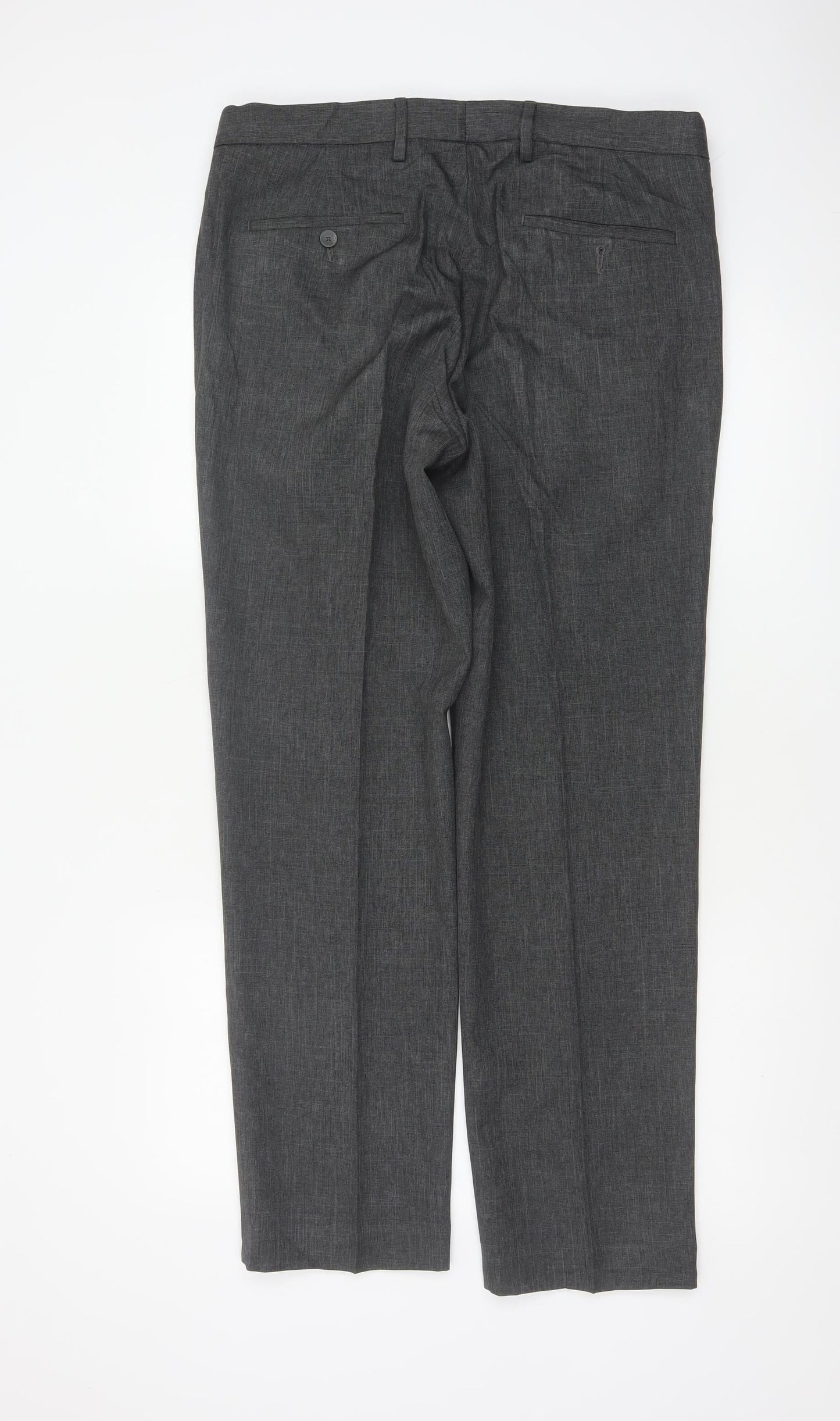 Marks and Spencer Men’s Grey 34/31 Regular Dress Trousers