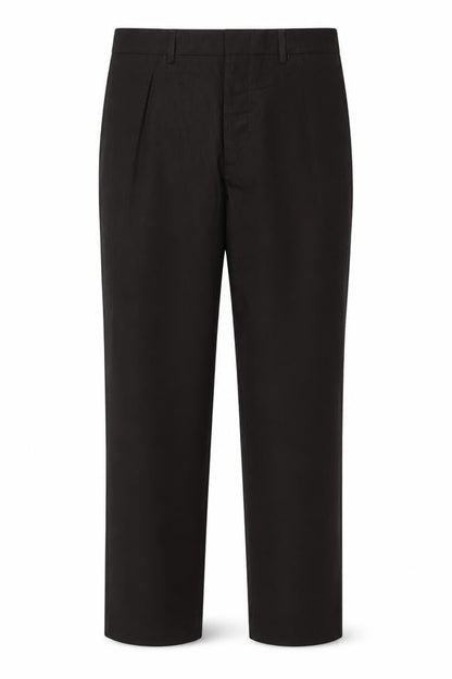 Farah Men's Black 36 L33 Straight Flat Front Dress Trousers Smart Formal