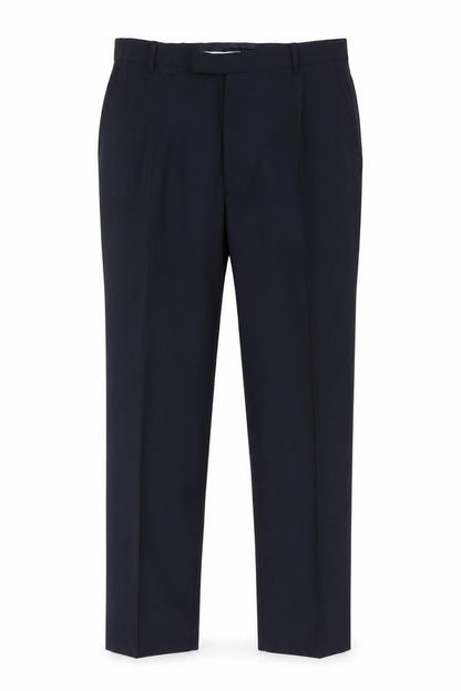 Marks & Spencer Men Blue 34 31 Tailored Wool Blend Dress Trousers