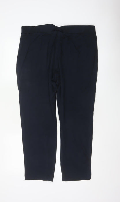 Marks & Spencer Women’s Navy UK 18 Regular Straight Stretch Trousers