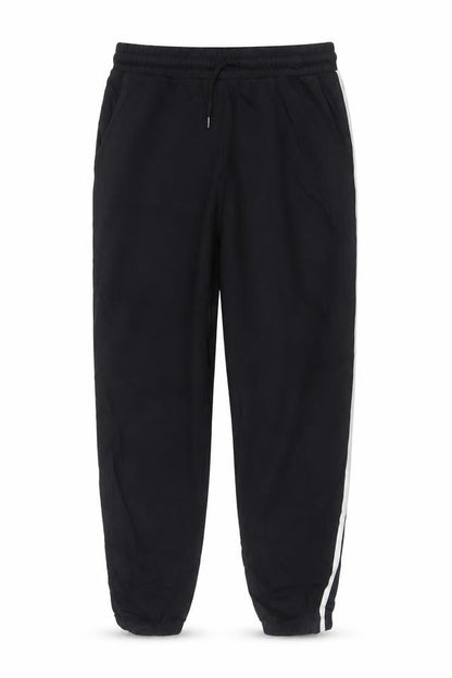 George Men’s Black S Jogger Trousers Cotton Drawstring Side Stripe 30R