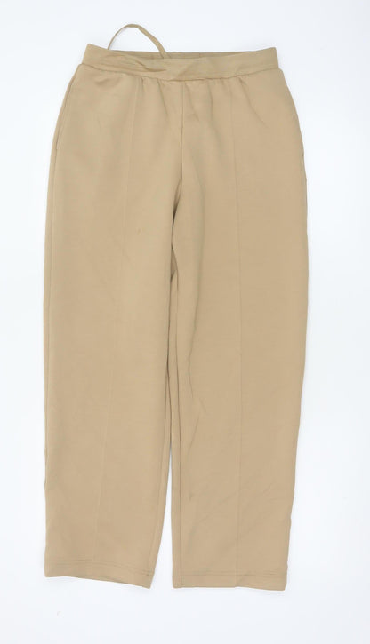 UNIQLO Women Beige M Relaxed Drawstring Jogger Trousers