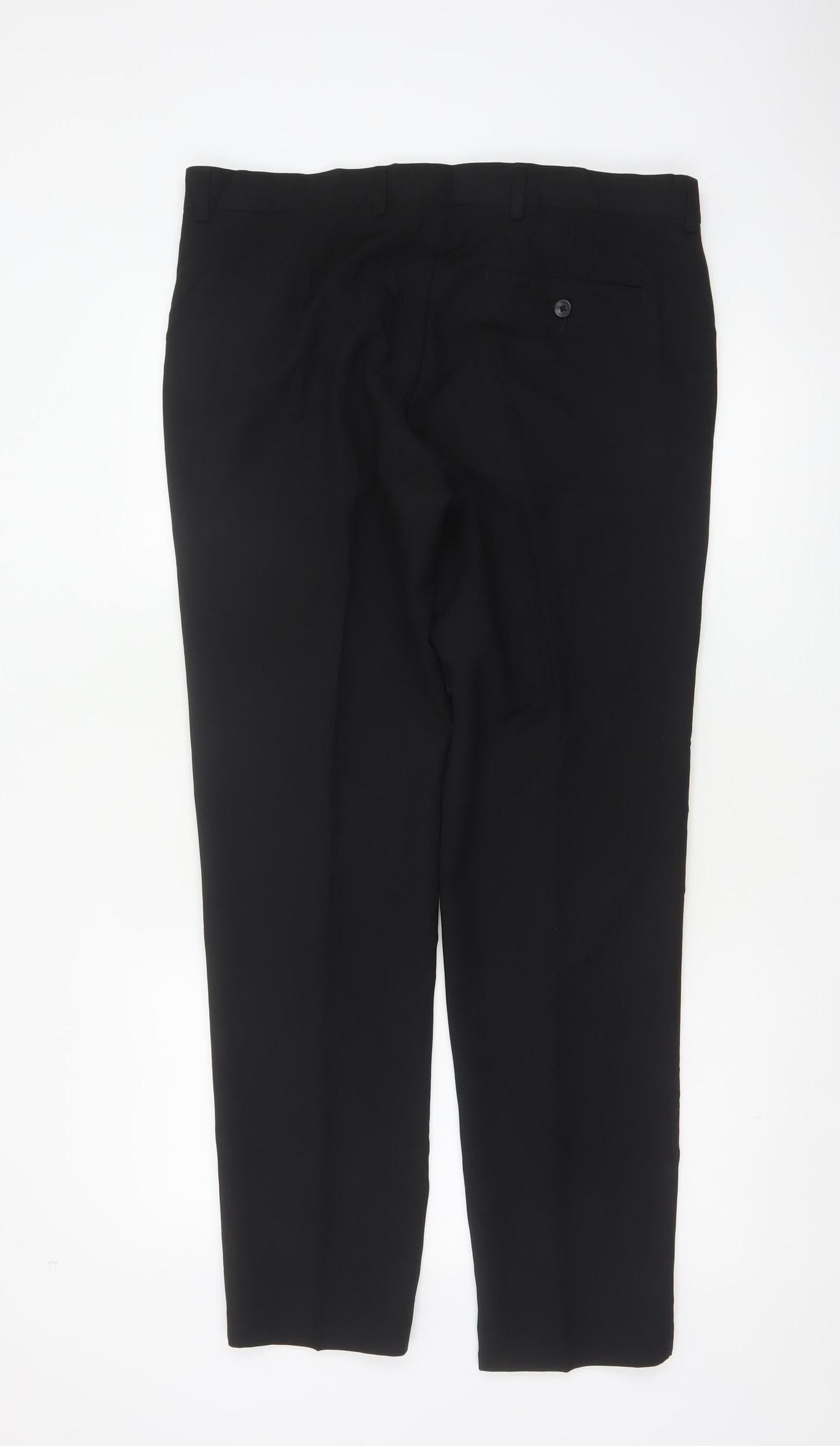Marks & Spencer Men's Black 36 Regular Skinny Dress Trousers 31 Leg