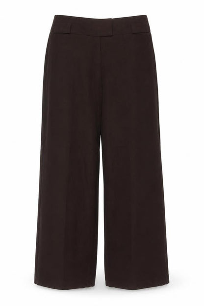 Marks & Spencer Women Brown UK 14 Wide Leg Tailored Dress Trousers