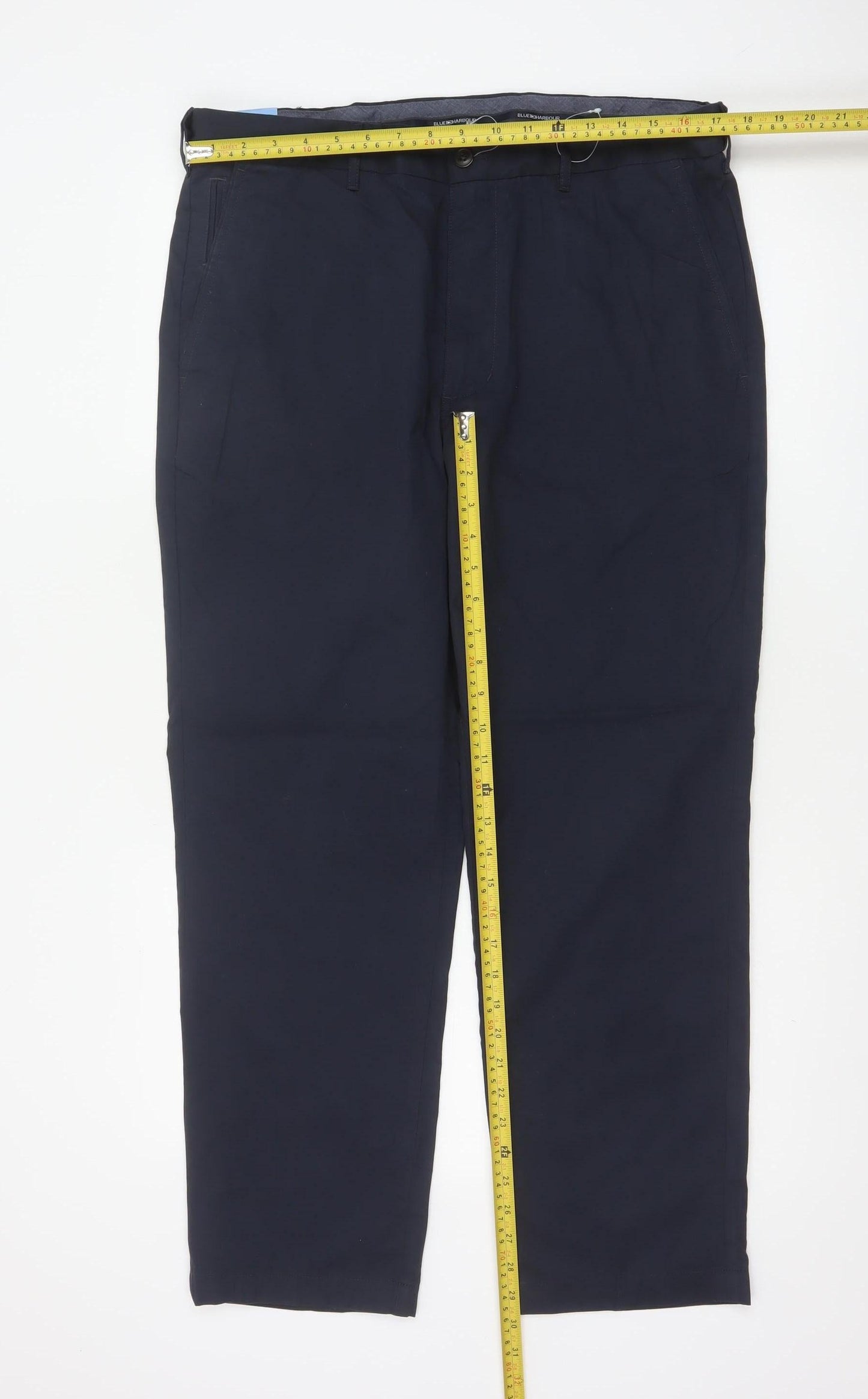 Blue Harbour Men’s Navy 36W 29L Regular Fit Chino Trousers