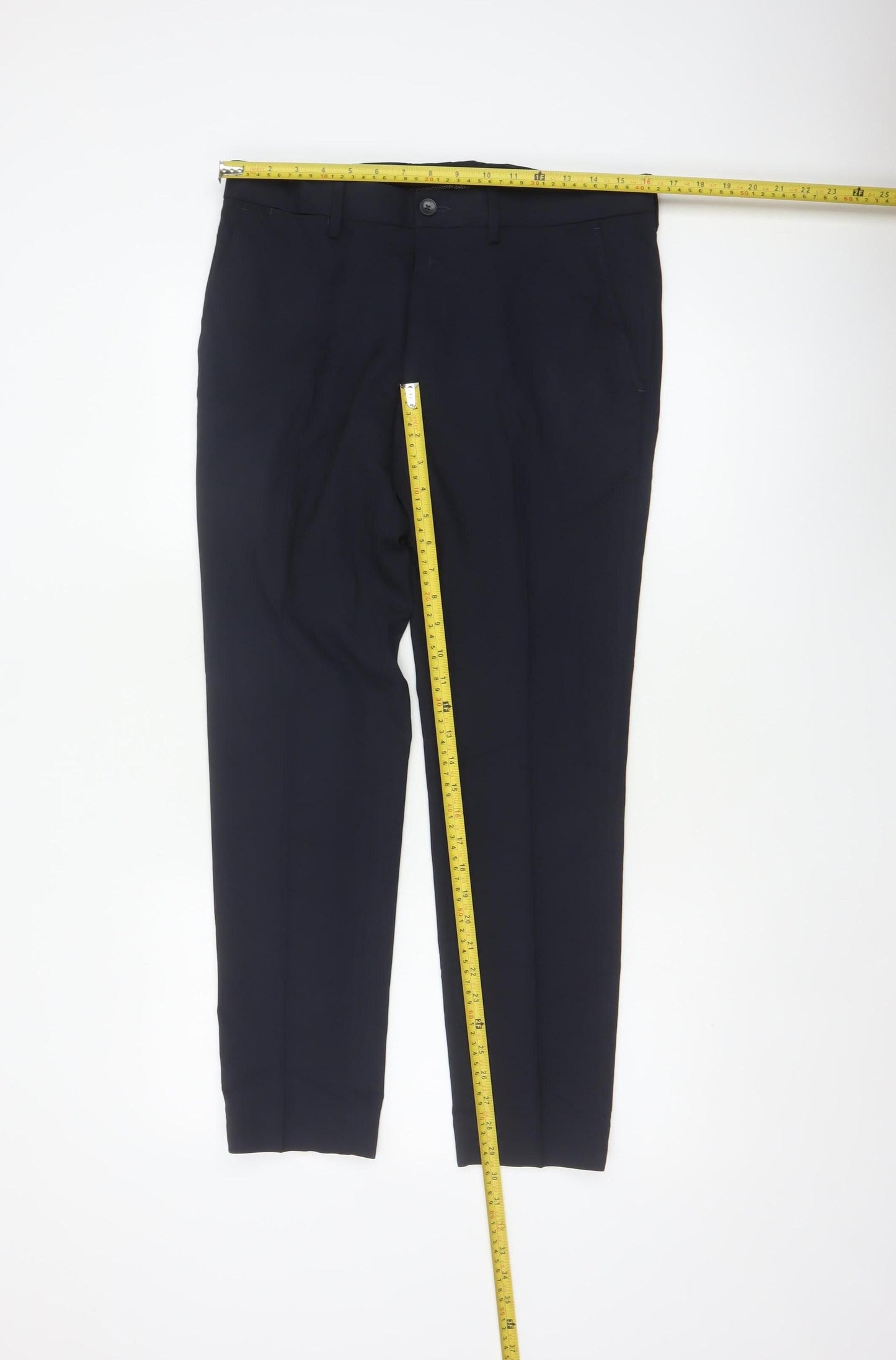 Marks and Spencer Men's Navy 32/29 Skinny Dress Trousers Slim Fit