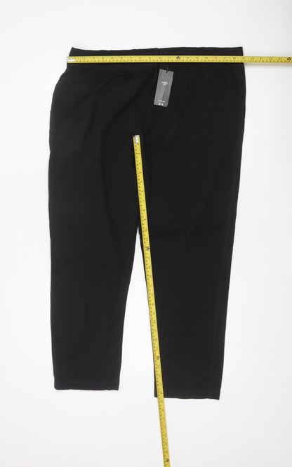 M&S Men’s Black 3XL Cotton Rich Jogger Trousers 42-44in 29in