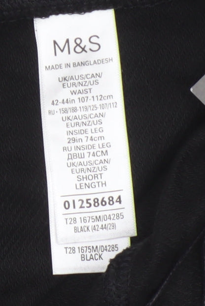 M&S Men’s Black 3XL Cotton Rich Jogger Trousers 42-44in 29in
