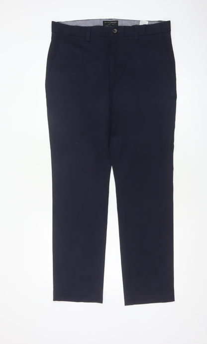 Banana Republic Men's Blue 33x32 Aiden Chino Slim Stretch Trousers