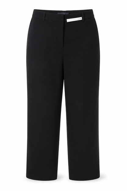 Marks & Spencer Women Black UK 10 Short Straight Tailored Trousers
