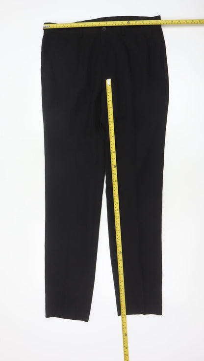 M&S Men’s Black 32in Skinny Trousers Smart Formal 33in Leg