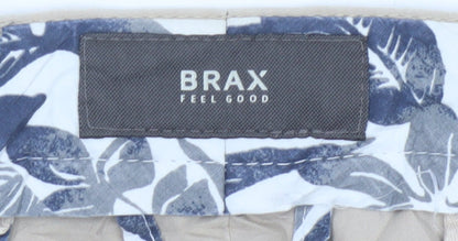 Brax Men’s Beige 36R Felix Stretch Cotton Chino Straight Trousers