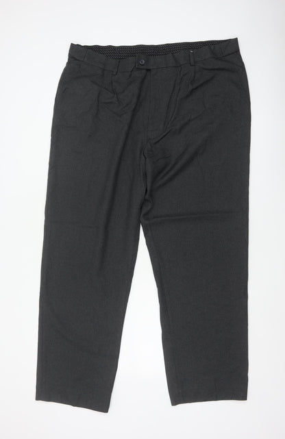Debenhams Collection Men Grey 42R Dress Trousers Straight Formal