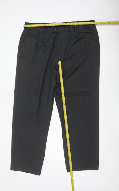 Debenhams Collection Men Grey 42R Dress Trousers Straight Formal