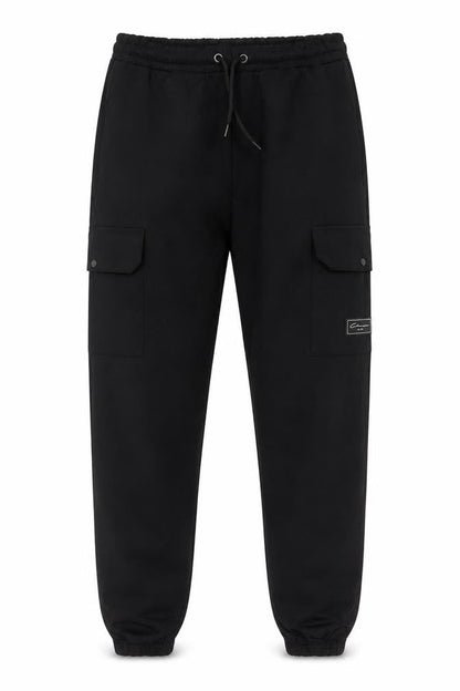 Closure London Men’s Black M Cargo Jogger Trousers Drawstring Cuffed