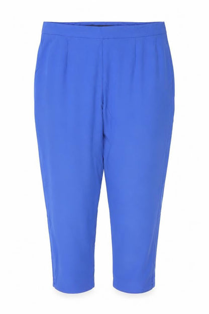 Marks & Spencer Women Blue UK 24 Short Tapered Ankle Zip Tailored Trousers