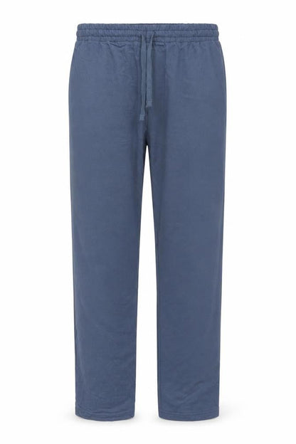 Marks and Spencer Men Blue 2XL Long Regular Fit Drawstring Trousers