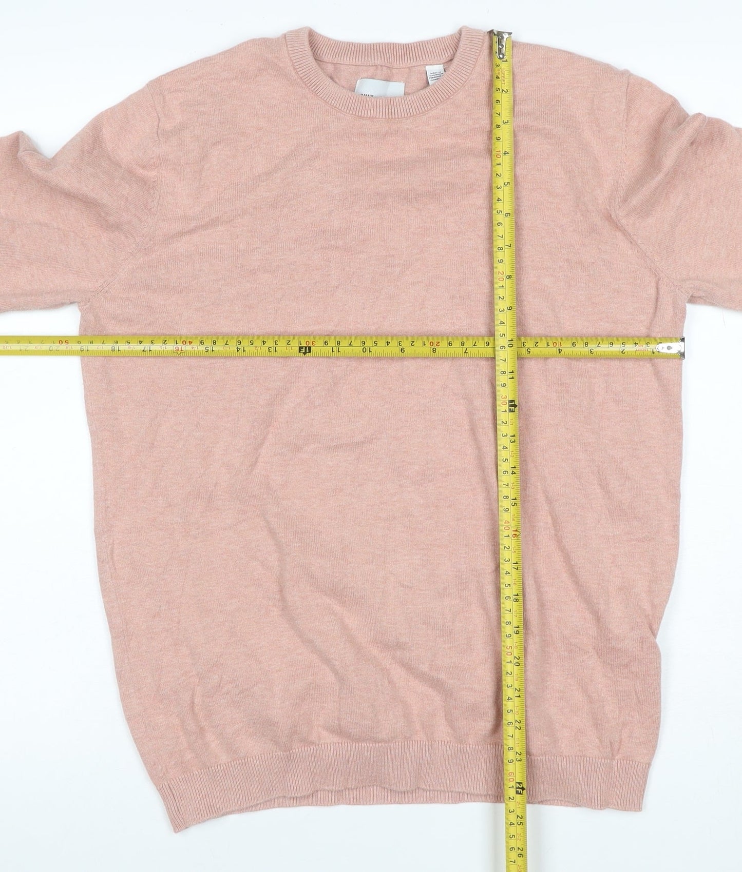 Only & Sons Unisex Adults Pink M Cotton Crew Neck Pullover Jumper