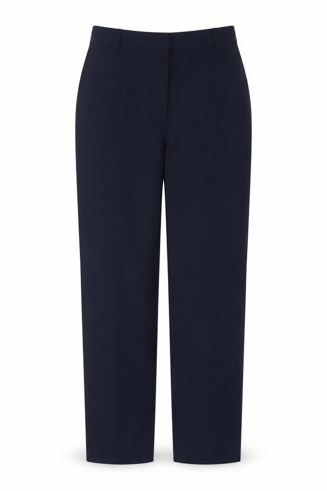 Marks & Spencer Women Navy Blue UK 10 Straight Leg Dress Trousers