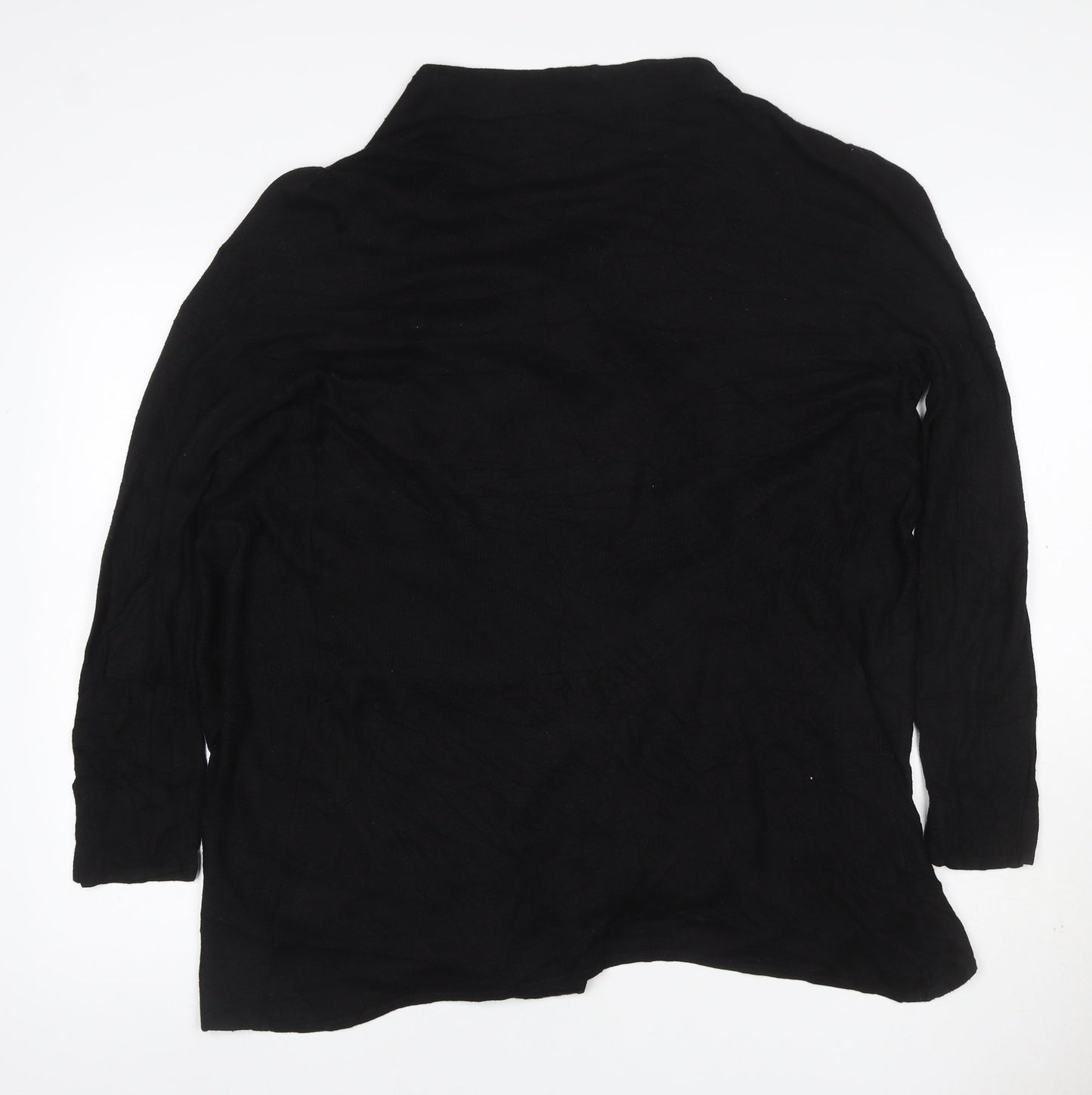 Marks and Spencer Women's Black UK 16 Long Sleeve Open Wrap Cardigan