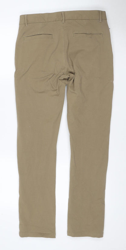 Marks and Spencer Men's Beige 30/31 Ultimate Slim Chino Trousers Stretch
