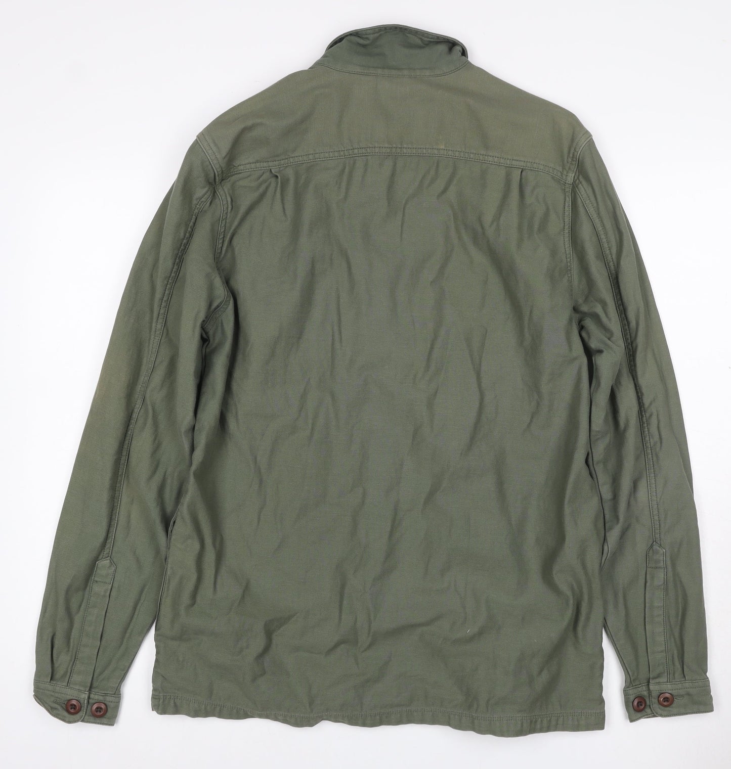 ASOS Men Green M Military Field Jacket Cotton Button Pockets