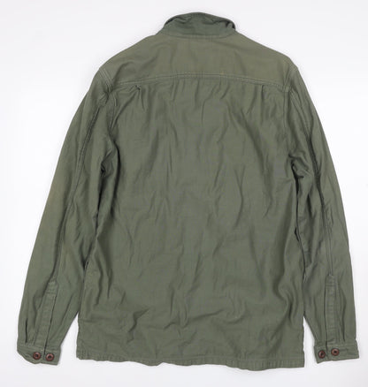 ASOS Men Green M Military Field Jacket Cotton Button Pockets