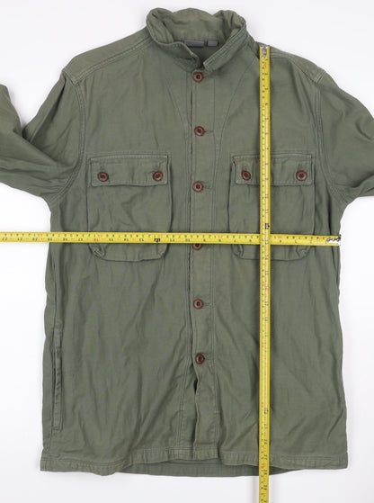 ASOS Men Green M Military Field Jacket Cotton Button Pockets