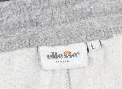 Ellesse Women Grey L Logo Fleece Jogger Sweatpants