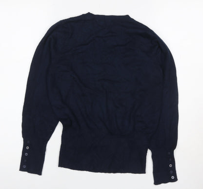 Marks and Spencer Women’s Navy Blue Size 10 Crew Neck Knit Jumper