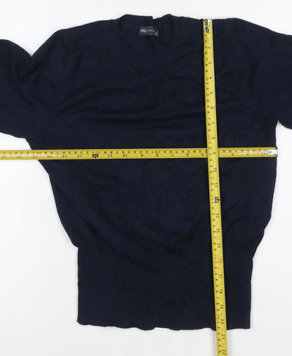 Marks and Spencer Women’s Navy Blue Size 10 Crew Neck Knit Jumper
