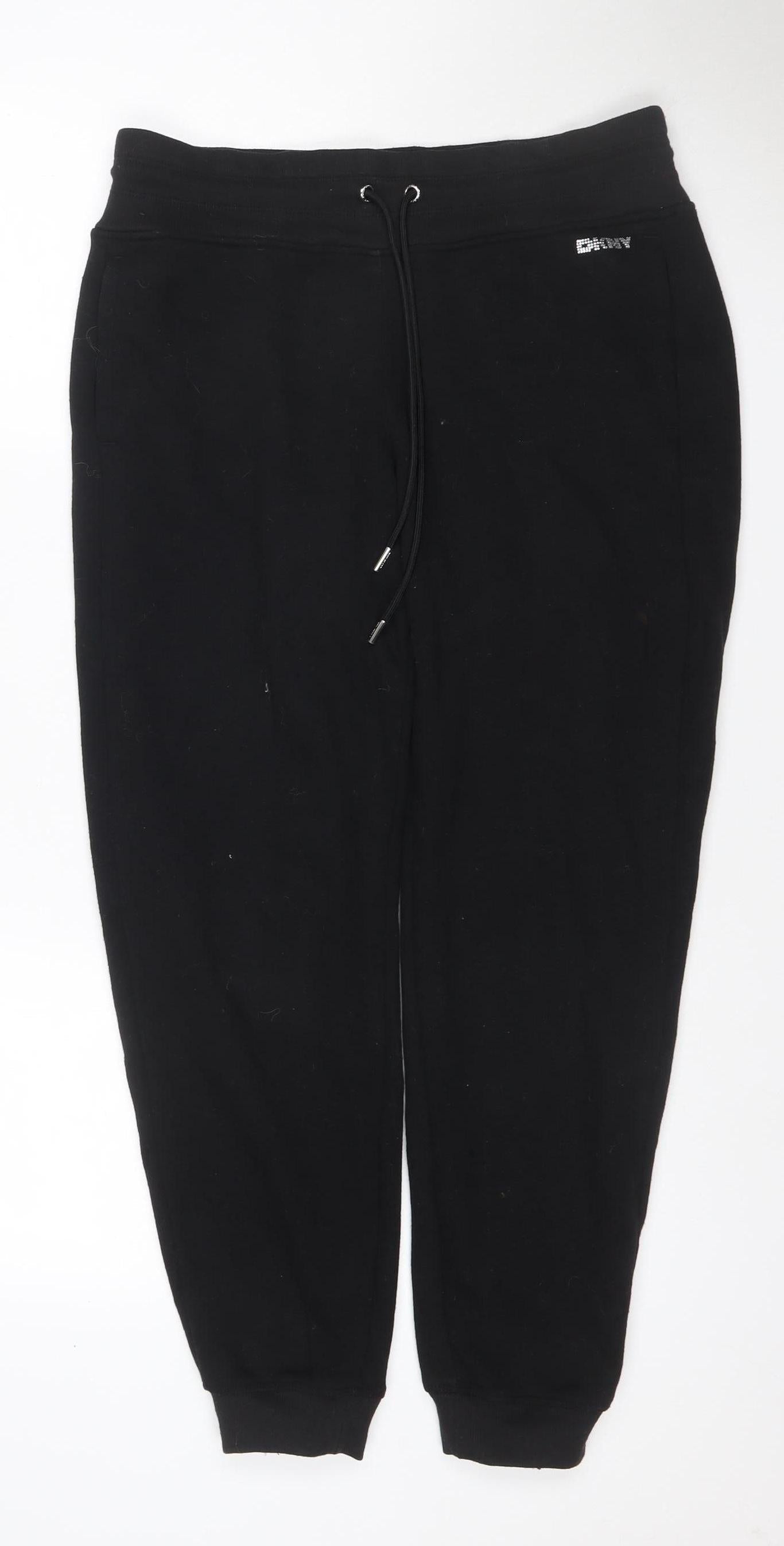 DKNY Sport Women’s Black UK 12 Jogger Sweatpants Drawstring