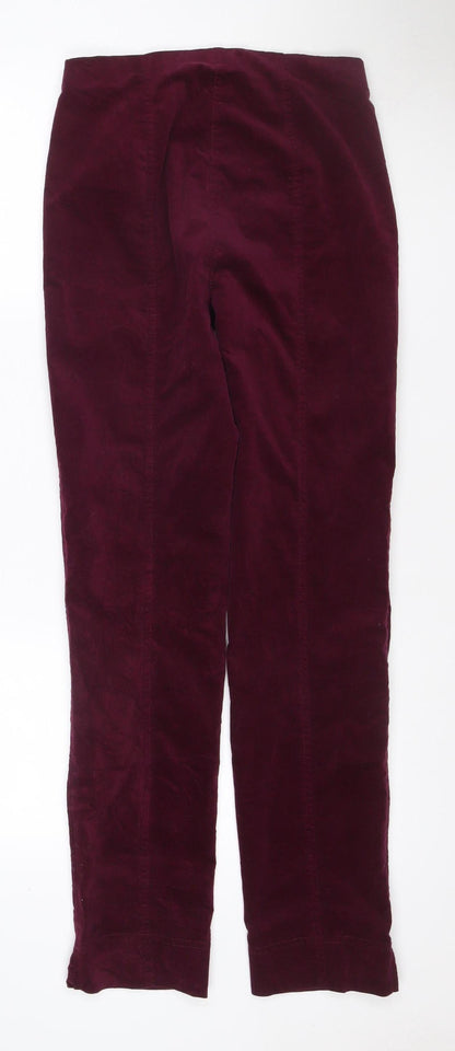 Robell Women Purple Size 8 Marie Stretch Straight Trousers