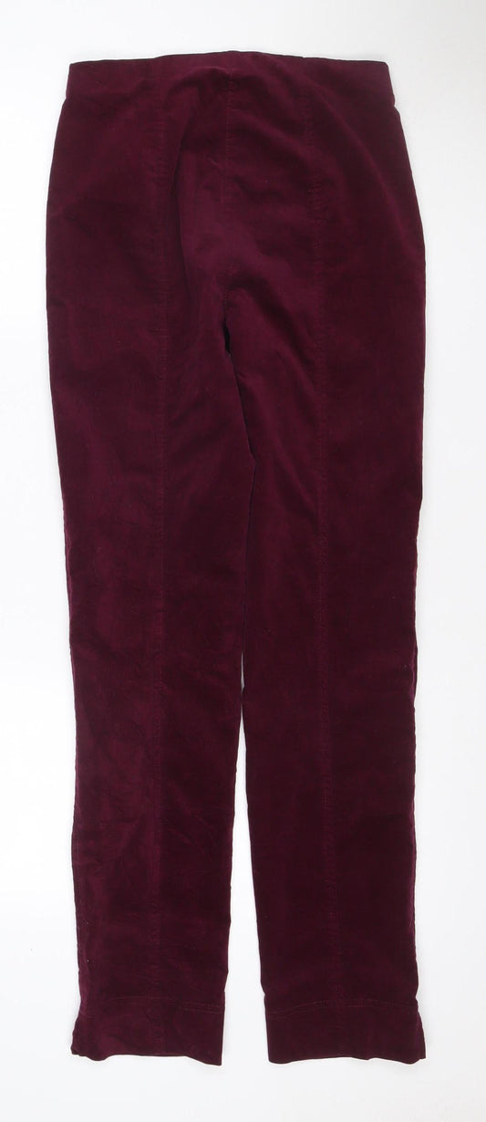 Robell Women Purple Size 8 Marie Stretch Straight Trousers