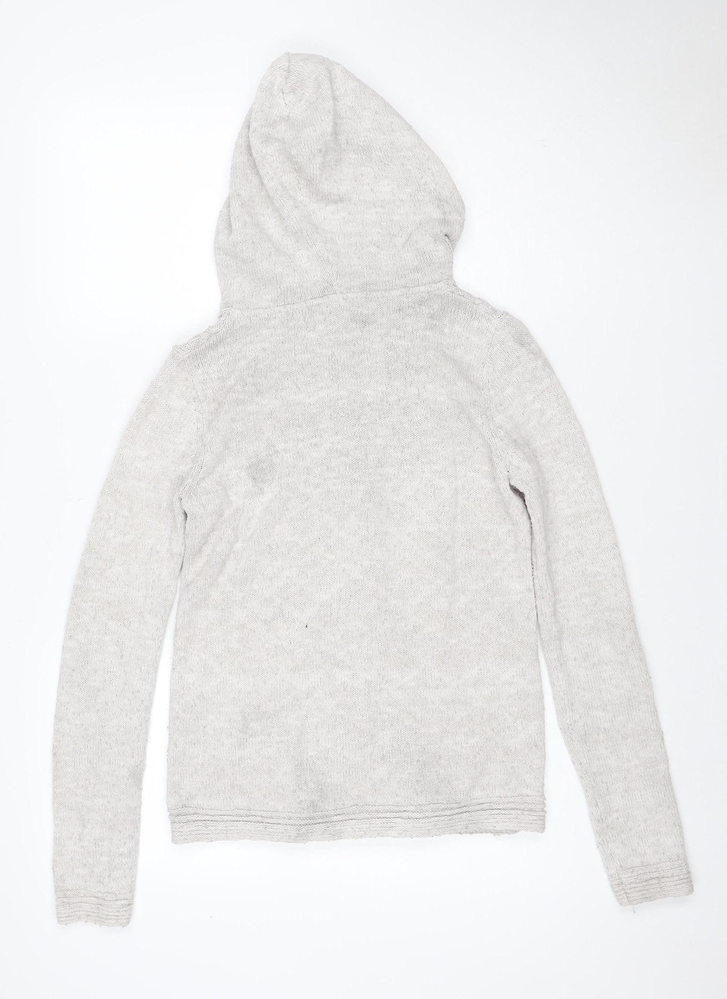 Surface Women’s Ivory Size 10 Linen Cable Knit Full Zip Hoodie