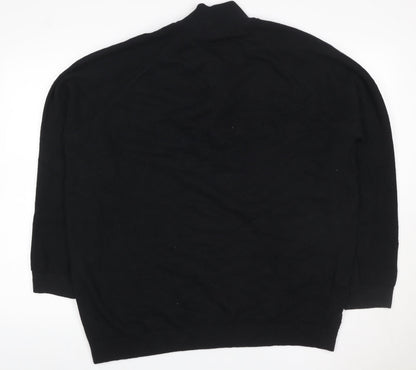 Kensington Eastside Men’s Black XXL 1/4 Zip Waffle Knit Jumper