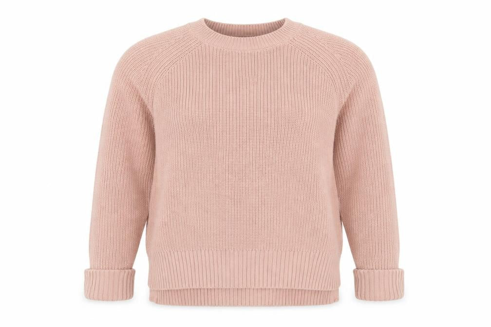 Phase Eight Women Pink M Cotton High Neck Raglan Knit Jumper