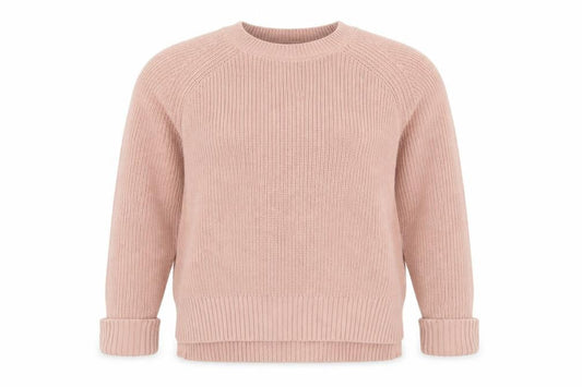 Phase Eight Women Pink M Cotton High Neck Raglan Knit Jumper