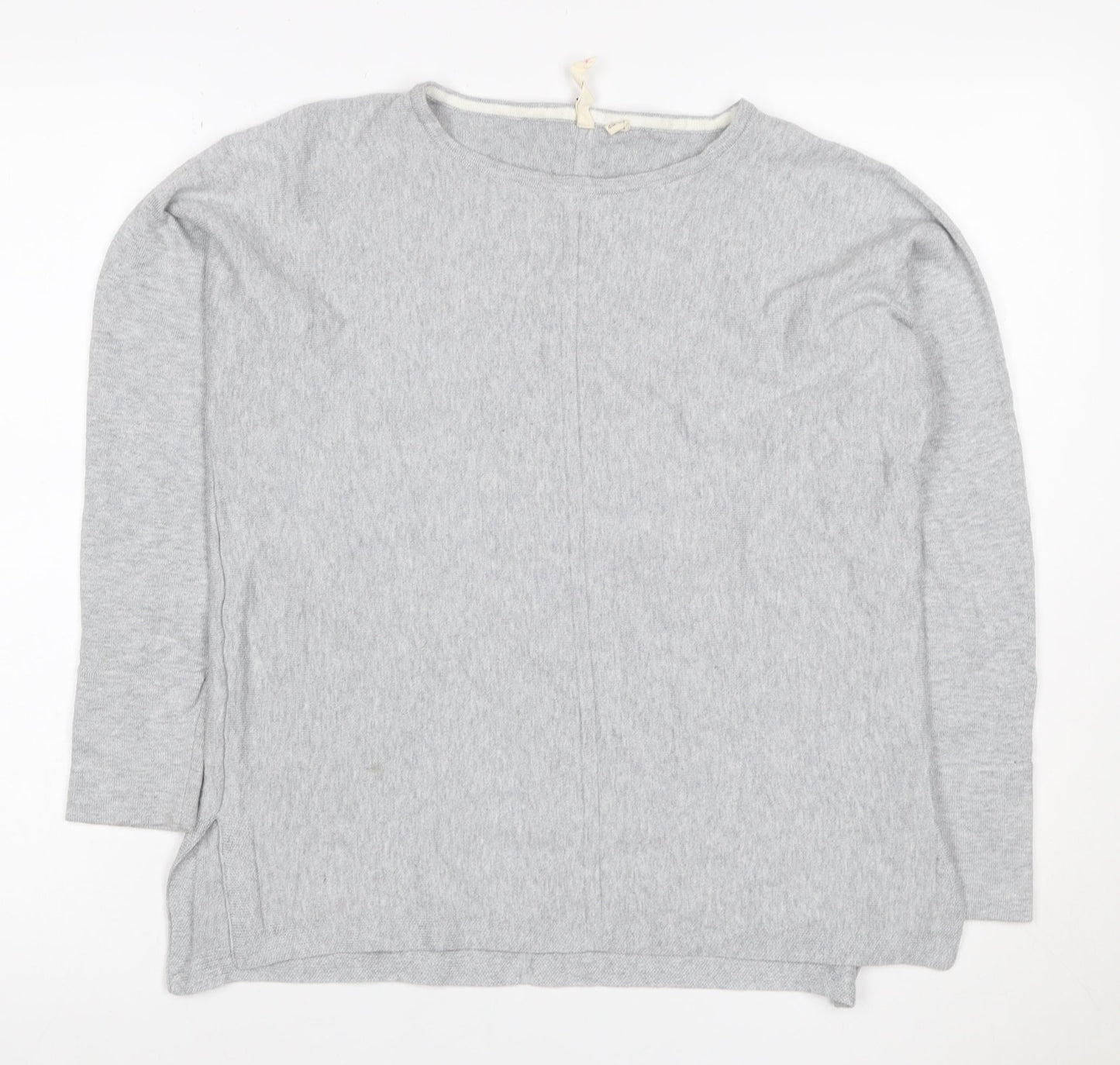 White Stuff Women’s Grey Size 10 Cotton Knit Round Neck Jumper