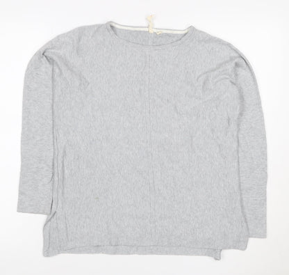 White Stuff Women’s Grey Size 10 Cotton Knit Round Neck Jumper