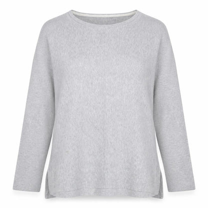 White Stuff Women’s Grey Size 10 Cotton Knit Round Neck Jumper