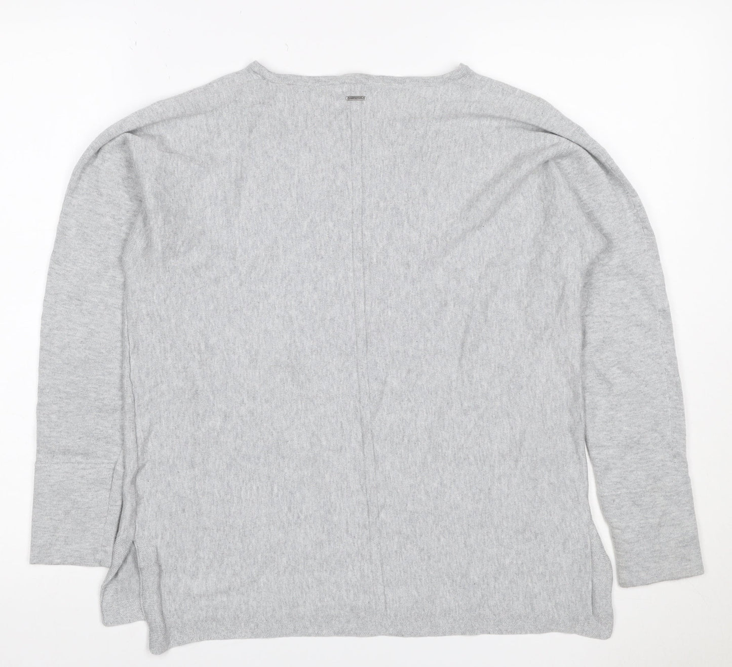 White Stuff Women’s Grey Size 10 Cotton Knit Round Neck Jumper