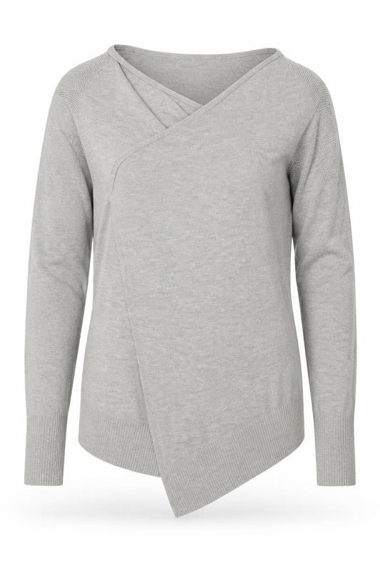 Monsoon Women’s Grey Size 10 Open Wrap Knit Cardigan Long Sleeve