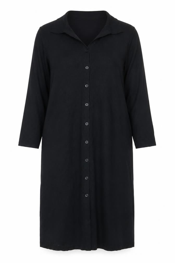 Marks & Spencer Women Black UK 16 Long Sleeve Shirt Dress