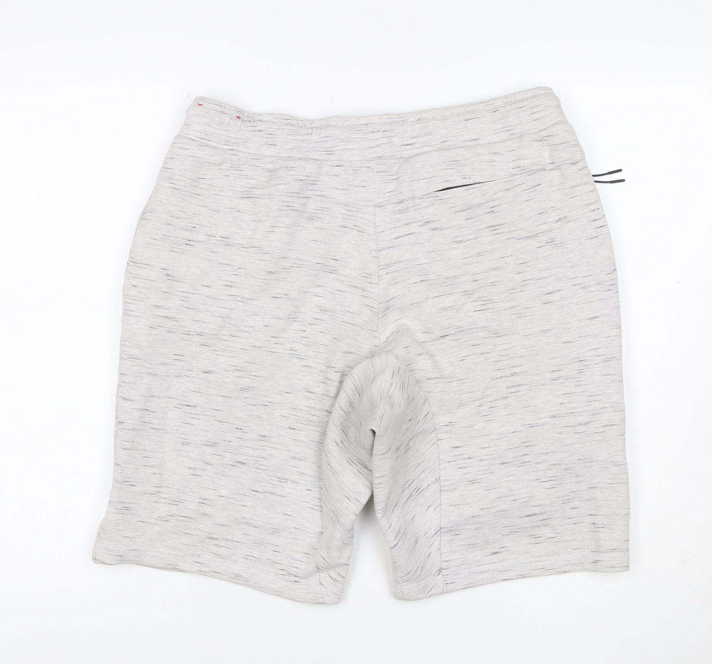 Nike Women’s Grey Marl Sweat Shorts Size L Drawstring Zip Pocket
